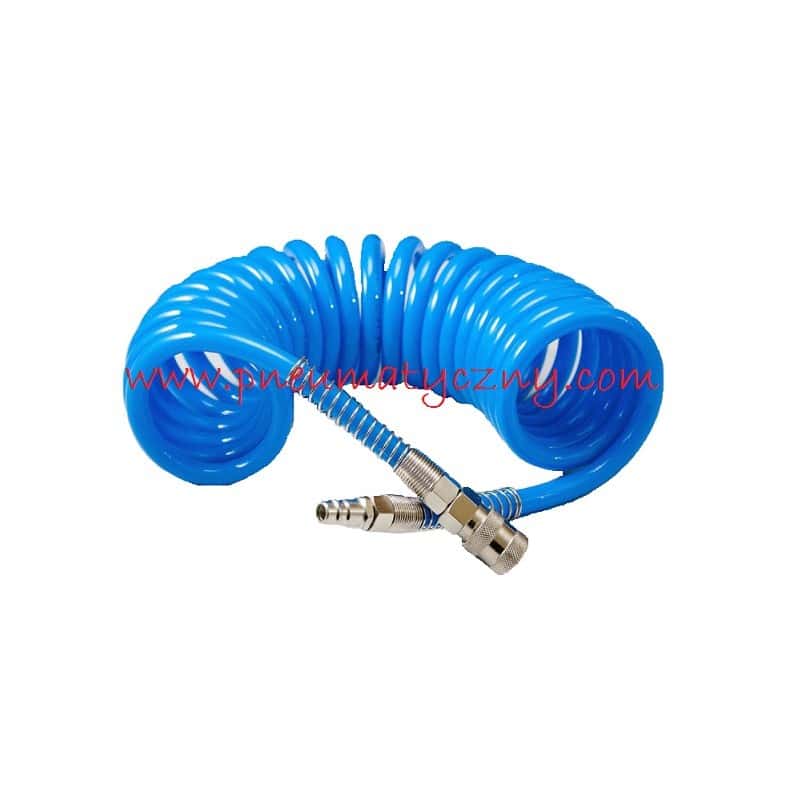Wąż spiralny 5x8 15 metrowy poliuretanowy kompletny