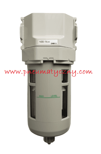 Filtr powietrza CKD F 4000 1/2" 5 um F4000-15G-W na białym tle.